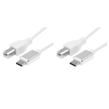 2X USB Typ B Midi Kabel zum Typ C Anschluss, Adapter Kabel, Klavier Audio Kabel