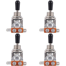 4X Elektor Gitarren Kipp Schalter Schwarzer 3 Wege Ton Abnehmer (Rhythm Treble)