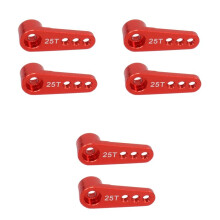 6 Pièces 25T Pièces en Métal de Kits de Bras Servo de Direction pour 1/8 1/10 Rc Modèle Voiture / Bateau Futaba Hsp Hpi Himoto Redcat pour