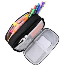 3X Pencil Case, Large Capacity Pencil Cases Pen Bag Pouch Holder Travel Cosmetic Make Bag Pouch Cable Bag Pouch