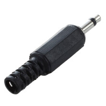 20 X Black Plastic 3.5mm Male Mono Plug Jack Audio Adapter Connector