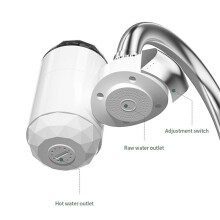 2X Chauffe-Eau Électrique avec Affichage de la Température pour la Cuisine Chauffe-Eau Instantané Sans Réservoir Chauffe-Eau Prise Européenne A