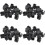 80pcs RJ45 8P8C Computer Internet Network PCB Jack Socket Black 1
