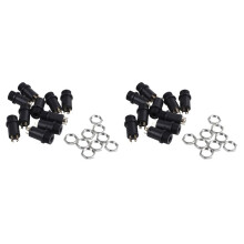 20Pcs -Prise Femelle Stéréo de Casque de Montage Sur Panneau, 3,5 mm, Noir 4 Conducteur