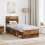 VidaXL vidaXL Bed Frame with Headboard Old Wood 75 x 190 cm Solid Pine Wood 5