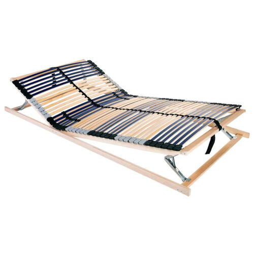 VidaXL vidaXL Slatted Bed Base Manual Brown 140 x 190 cm Solid Beech Wood