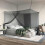 VidaXL vidaXL Mosquito Net for Bed 156 Mesh 3 pcs Black Polyester 1