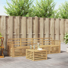 vidaXL Outdoor-Sofagarnitur 5 stk. Weiß Massivholz Akazie