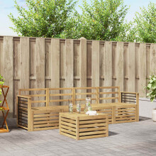 vidaXL Outdoor-Sofagarnitur 5 stk. Weiß Massivholz Akazie