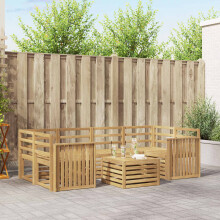 vidaXL Outdoor-Sofagarnitur 7 stk. Weiß Massivholz Akazie