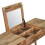 Brown Oak-Look Dressing Table, 2 Drawers + Mirror 5
