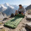 (Blue)Outdoors Inflating Camping Mat Pillow Roll Up Mattress Pad Sleeping Activities Bed 4
