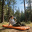 (Blue)Outdoors Inflating Camping Mat Pillow Roll Up Mattress Pad Sleeping Activities Bed 8