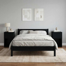 vidaXL Bed Cabinet 2 pcs Black Oak 29 x 31.5 x 49 cm Engineered Wood