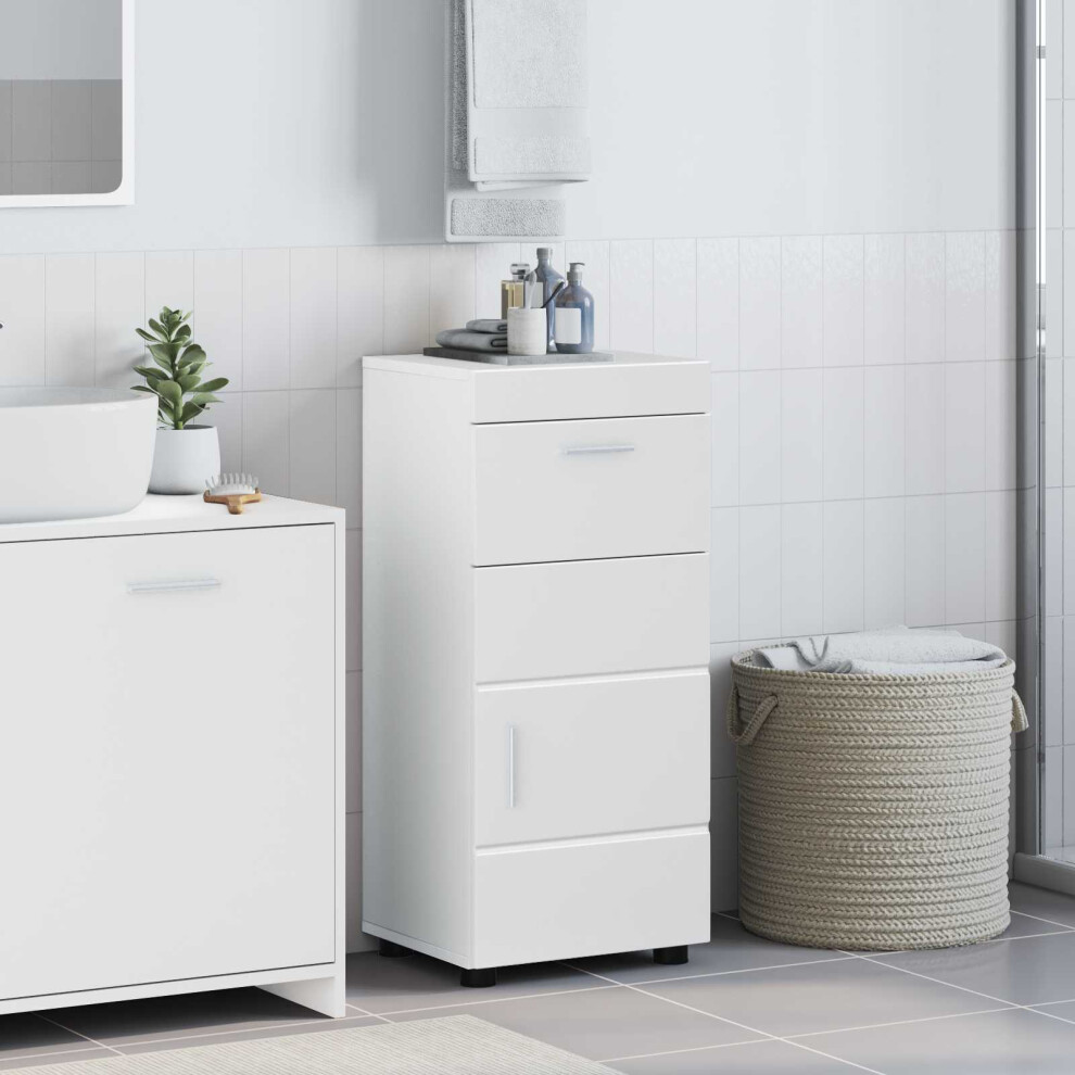 Vidaxl Bathroom Cabinet Set With Drawer Tulum White 37 X 31.5 X 82 Cm