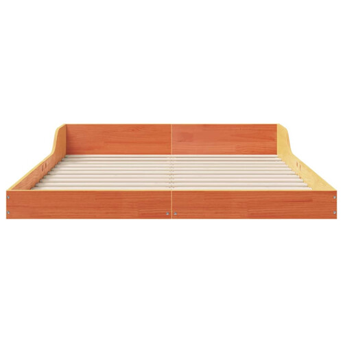 VidaXL vidaXL Bed Frame Wax Brown 120 x 200 cm Solid Pine Wood 2