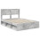 VidaXL vidaXL Bed Frame Concerte Grey 150 x 200 cm Solid Pine Wood 5