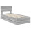 VidaXL vidaXL Bed Frame with Drawer Grey Sonoma 75 x 190 cm Engineered Wood 6