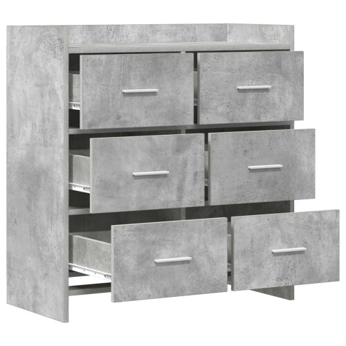 VidaXL vidaXL Sideboard Concrete Grey 75 x 33 x 80 cm Engineered Wood 2