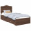 VidaXL vidaXL Bed Frame with Headboard Brown Oak 70 x 190 cm Engineered Wood 3