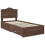 VidaXL vidaXL Bed Frame with Headboard Brown Oak 70 x 190 cm Engineered Wood 4