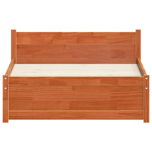 VidaXL vidaXL Bed Frame Wax Brown 195.5 x 80.5 x 51 cm Solid Pine Wood 2