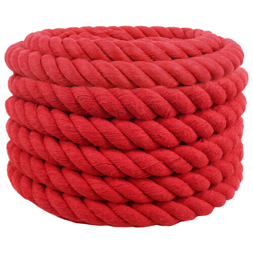 VidaXL vidaXL Baumwollseil 36 mm 10 m Rot 100% Baumwolle