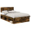 VidaXL vidaXL Bed Frame Smoked Oak 120 x 200 cm Solid Pine Wood 3