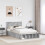 VidaXL vidaXL Bed Frame with Shelf Concrete Grey 120 x 190 cm Engineered Wood 4