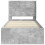 VidaXL vidaXL Bed Frame with Storage and Headboard Concrete Grey 90 x 200 cm 7