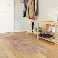 vidaXL Rug Runner MARSA White 50 x 150 cm Polyester and PVC