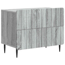 vidaXL Bedside Cabinet Grey Sonoma 62 x 34.5 x 49.5 cm Engineered Wood