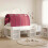 VidaXL vidaXL Bed Frame with Tunnel 3 pcs White and Red Engineered Wood 1