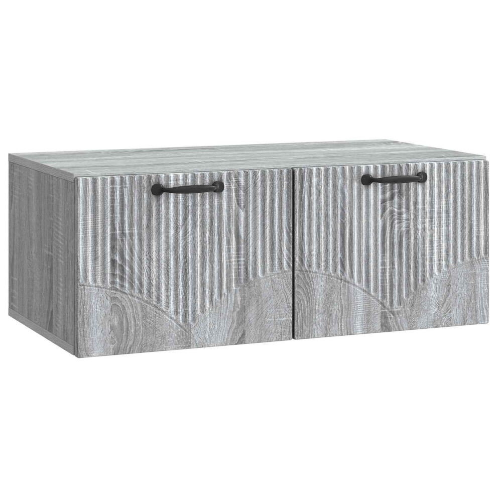 Vidaxl Wall-Mounted Tv Cabinet Grey Sonoma 78.5 X 41 X 30 Cm