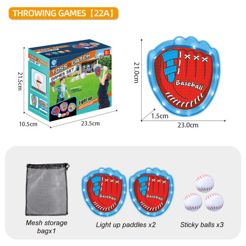 (Oval Light 6)Camping Game Soft Light Up Target Ball Set For Kid Outdoor Play Gift Interactive 1