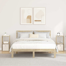 vidaXL Bedside Table with Drawer 2 pcs Sonoma Oak 30.5 x 27 x 59.5 cm