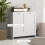 Double Hamper Laundry Storage Cabinet - White 5