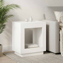vidaXL Side Table White 60 x 40 x 65 cm Engineered Wood