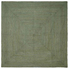 vidaXL Area Rugs Square Olive Green 240 x 240 cm Jute