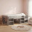 VidaXL vidaXL Kids'Bed Frame with Storage Grey Sonoma 75 x 190 cm 1