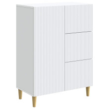 vidaXL Sideboard with Drawer White 66 x 34.5 x 90 cm Engineered Wood