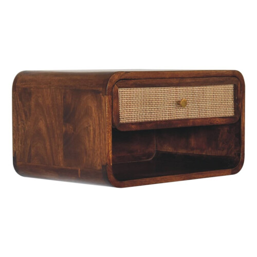 Solid Wood Chestnut Bedside Table, 32*45*25cm 1