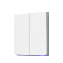 Interrupteur Mural Intelligent Tuya WiFi à Bouton-Poussoir pour Ventilateur de Climatisation, Moteur de Rideau et Stores. Fonctionne avec 2 Boutons.