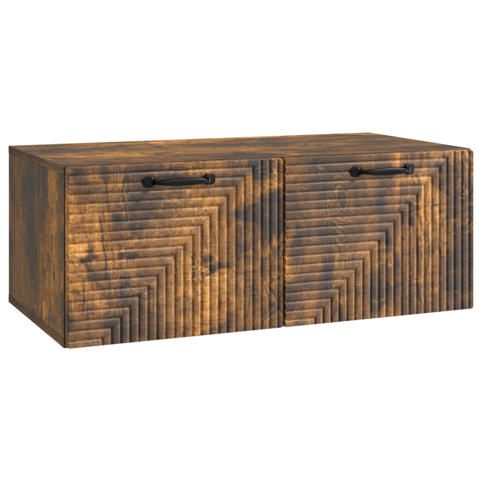 Vidaxl Wall-Mounted Tv Cabinet Smoked Oak 78.5 X 41 X 30 Cm