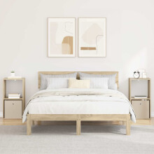 vidaXL Bedside Table with Drawer 2 pcs Sonoma Oak 35 x 32 x 68.5 cm