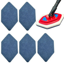 Replacement Sponge Pads 5-Pack compatible with Vileda Bath Magic Mop – Blue Fiber Cleaning Pads for Bathroom Floors and Tubs