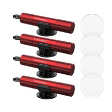 Gerändelter Autos-Notfallhammer mit Gurtschneider und federgeladenem Glasbrecher, Aluminiumlegierung, 4er-Pack