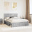 VidaXL vidaXL Bed Frame Concerte Grey 150 x 200 cm Solid Pine Wood 1