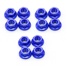 12PCS Metal M4 Wheel Lock Nuts for 1/10 RC Car Crawler TRX4 TRX6 Axial SCX10 90046 AXI03007 Redcat MST,D