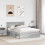 VidaXL vidaXL Bed Frame Grey Sonoma 135 x 190 cm Solid Pine Wood 3
